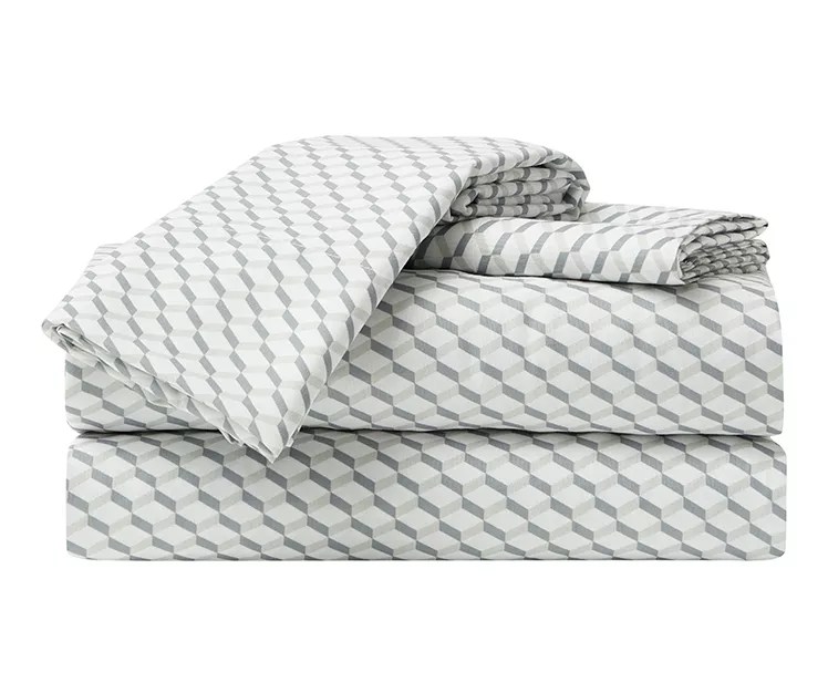 Serta Perfect Sleeper Serta Gray & White Geometric Sheet Set Big Lots