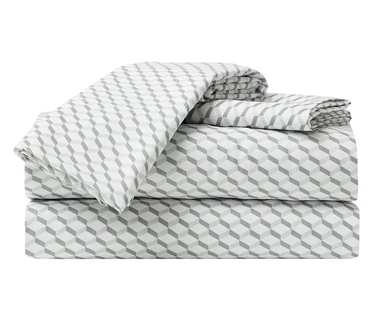 Serta Perfect Sleeper Serta Gray & White Geometric Sheet Set Big Lots