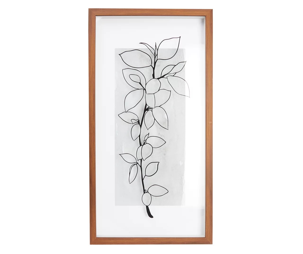 Broyhill Black & Brown Botanical Line Drawing Flower Framed Wall Art