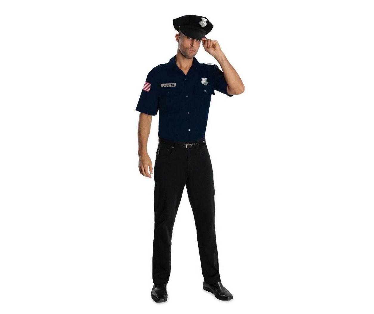 Police Uniform Shirt And Hat Costume Big Lots