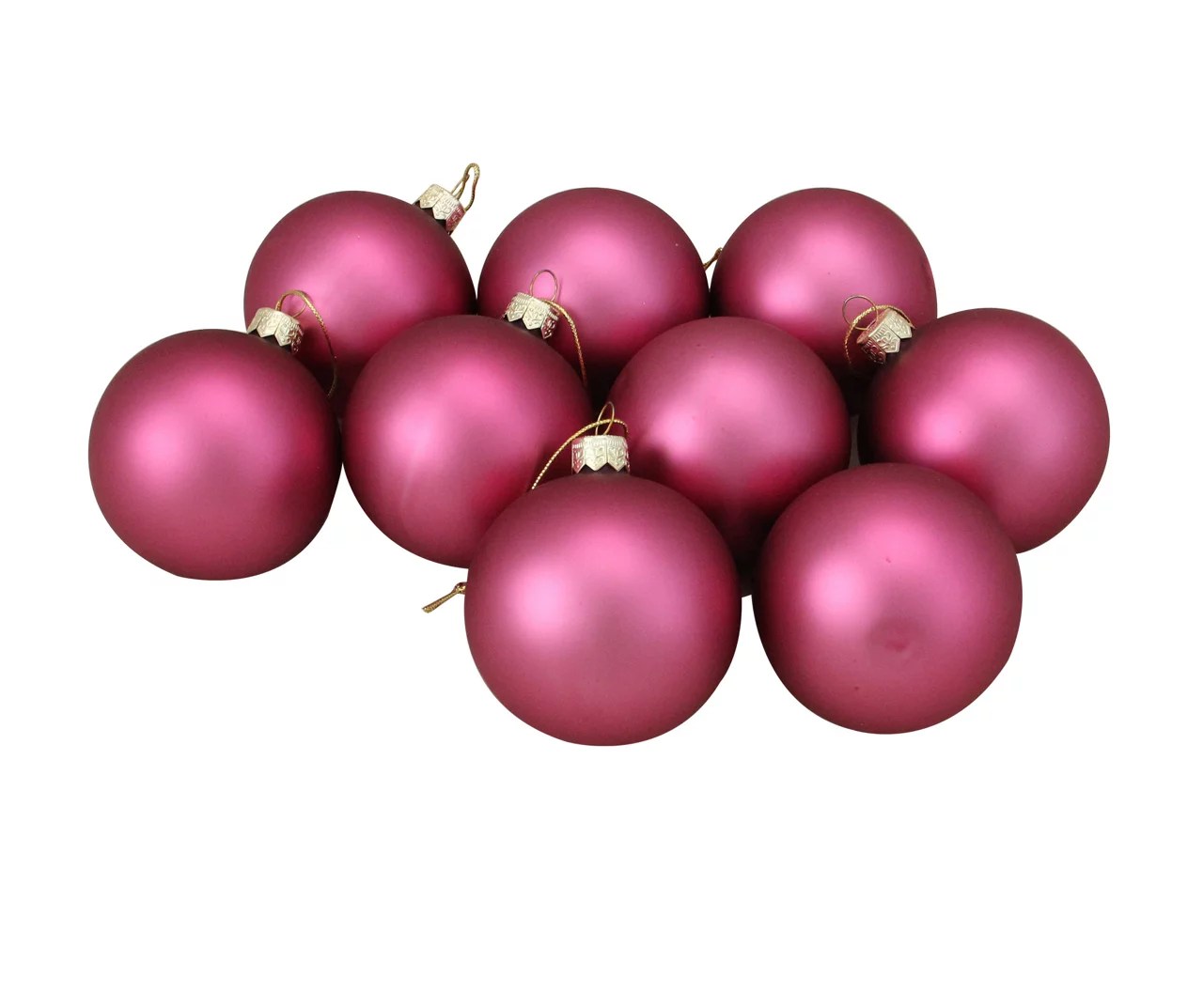 Matte Pink 36Piece Glass Ball Ornament Set Big Lots