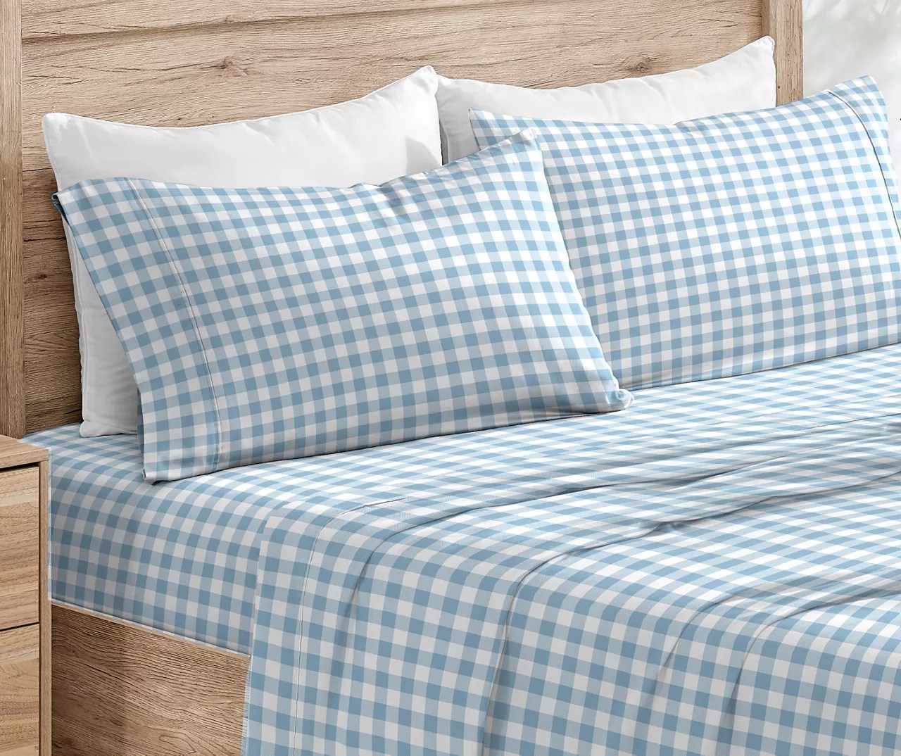 Martha Stewart Everyday Martha Stewart Everyday Blue Gingham Microfiber