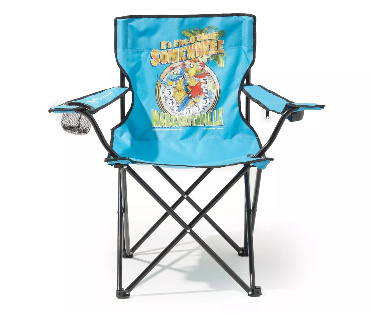 Margaritaville "Five O' Clock Somewhere" Blue Quad Folding Chair With