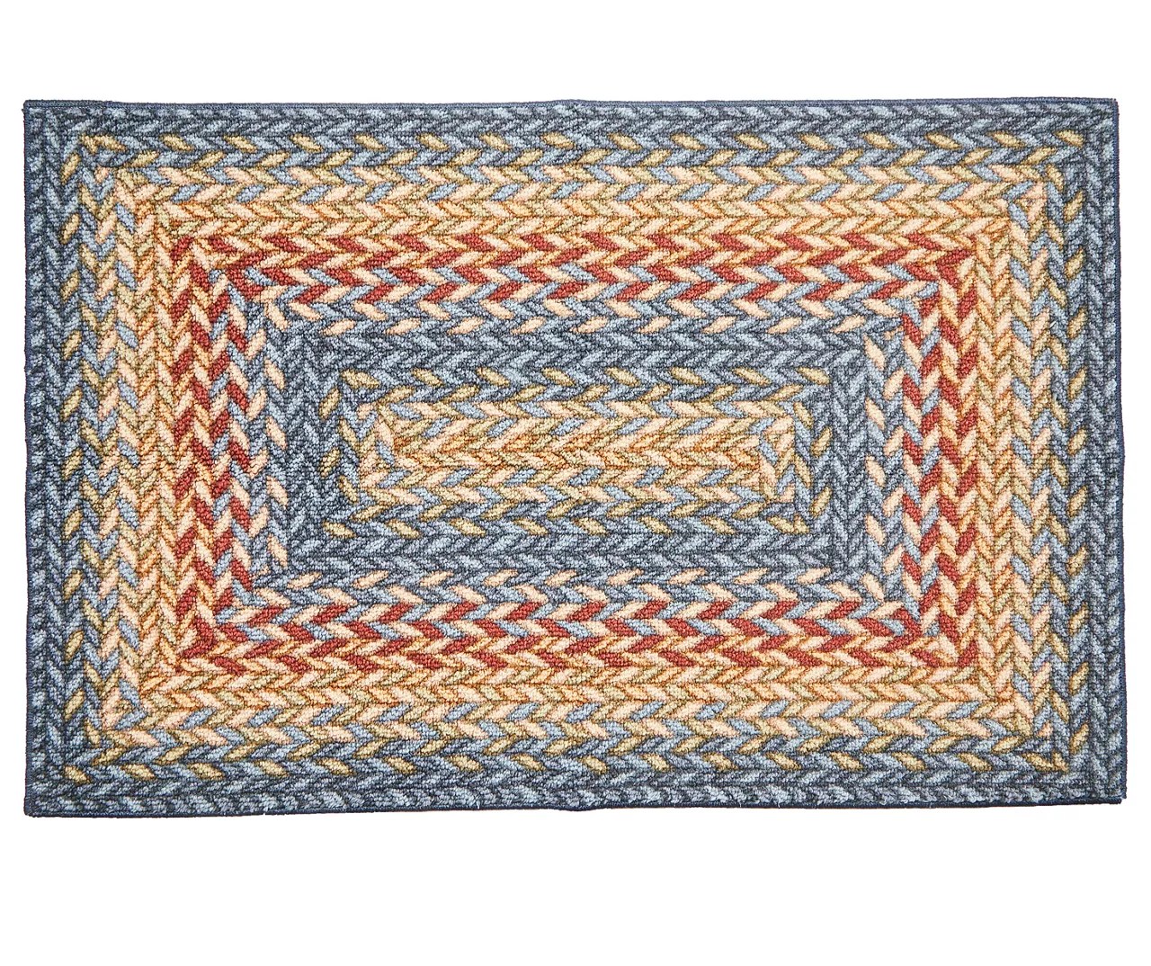 Broyhill Broyhill Blue & Red Braided Print Accent Rug Big Lots