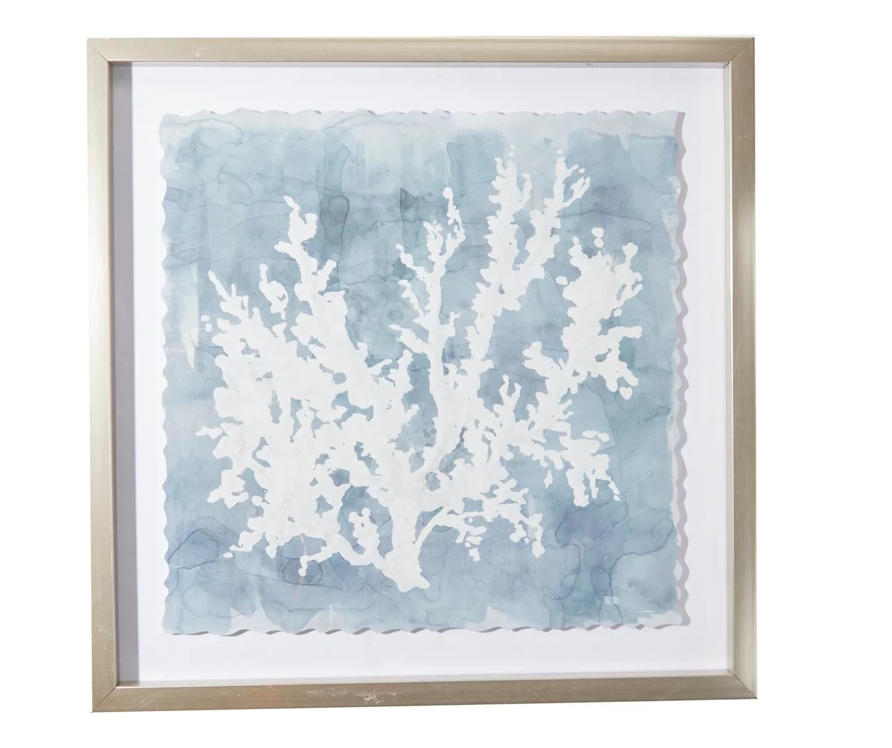 Broyhill Blue & White Abstract Coral Framed Wall Art Big Lots