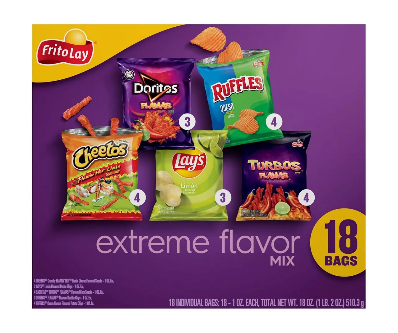 Frito Lay Frito Lay Snacks Extreme Flavors Mix 1 Ounce/18 Big Lots
