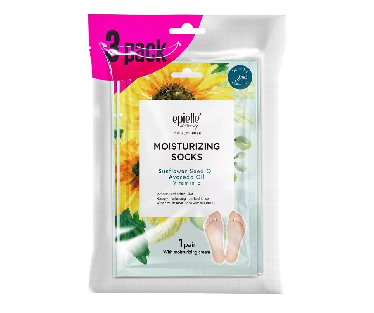 epielle Moisturizing Socks, 3Pack Big Lots