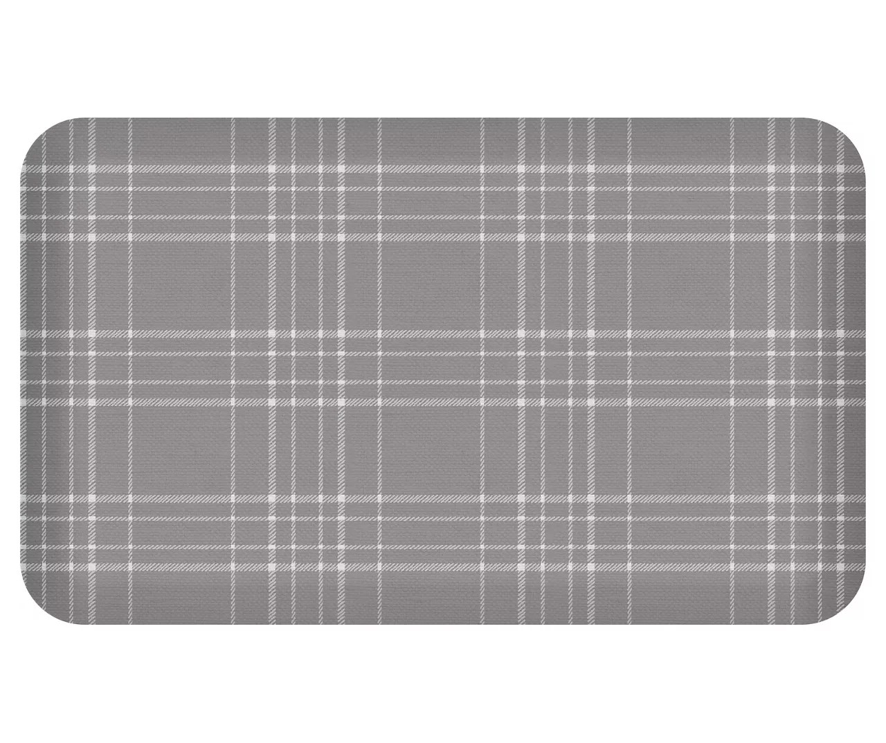 Charcoal Plaid Soft Step Kitchen Mat Big Lots