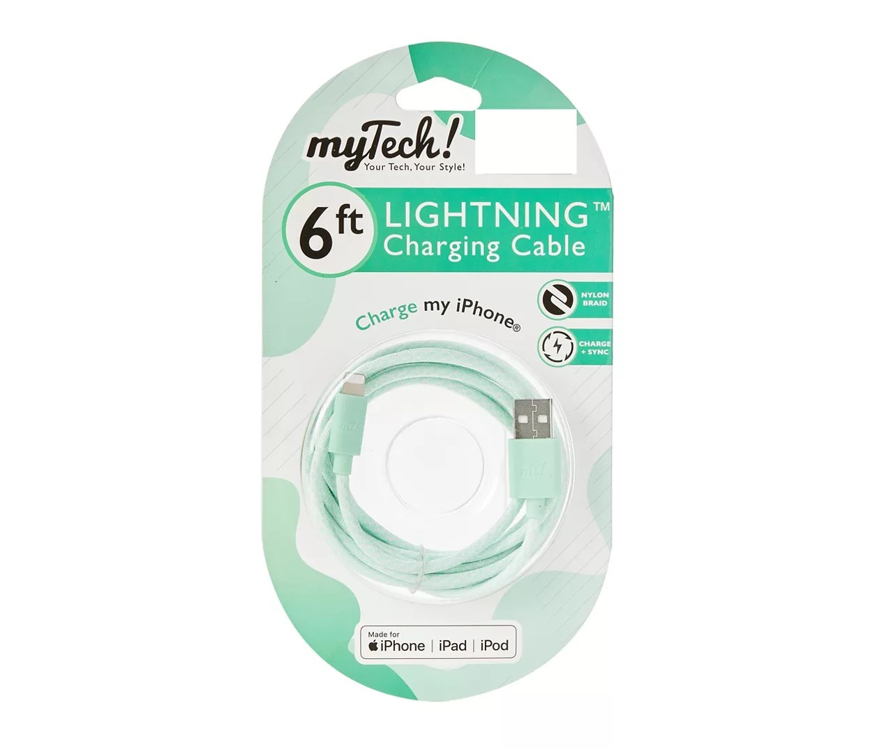 MyTech Braided 6' Lightning Cable | Big Lots