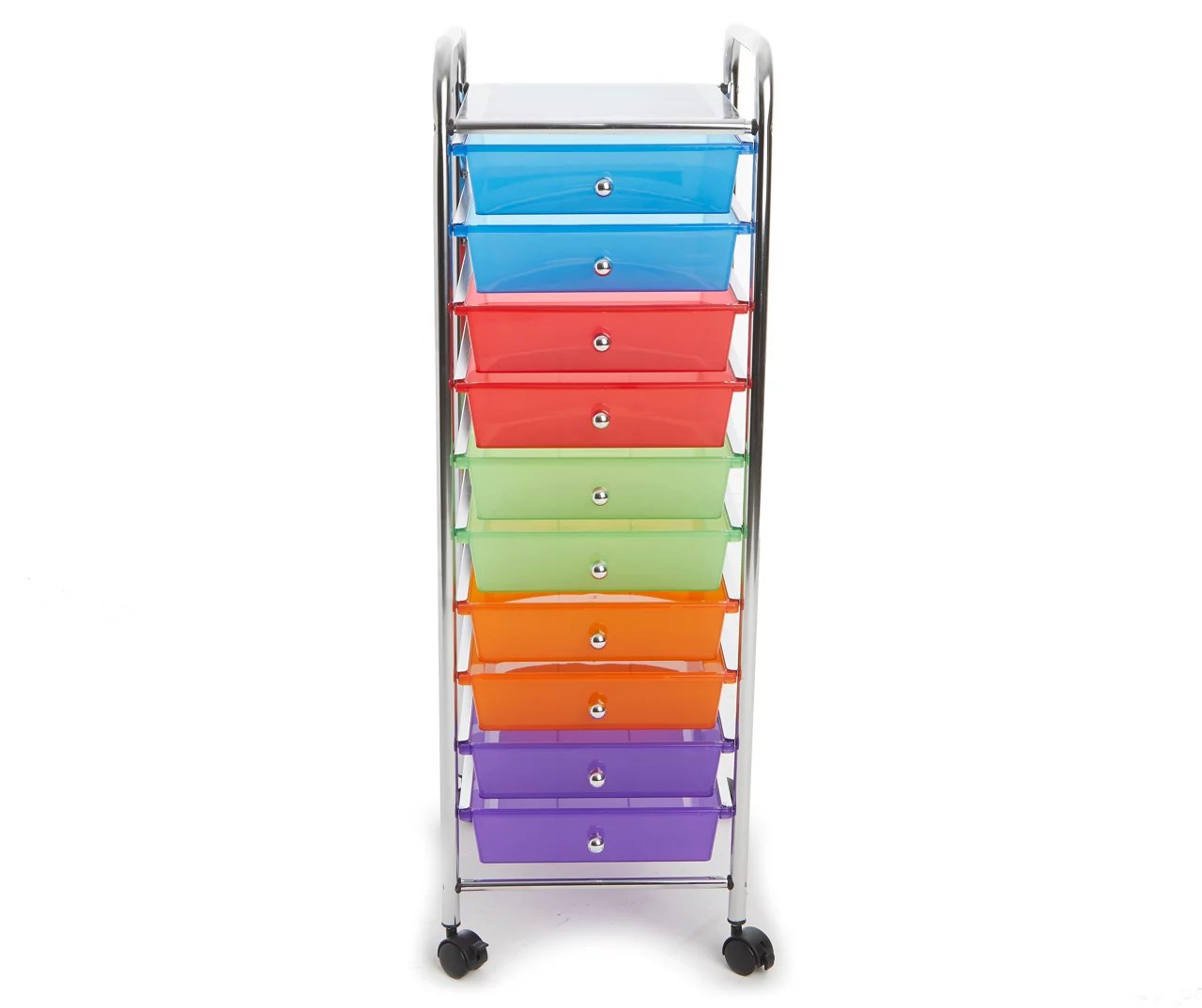 Whitmor MultiColor 10Drawer Rolling Organizer Cart Big Lots