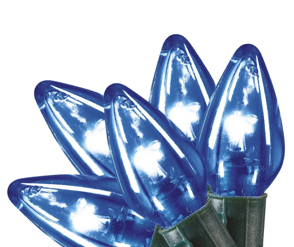 Winter Wonder Lane Blue LED C9 Light Set, 25Lights Big Lots