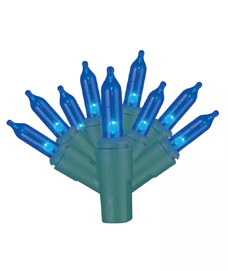 Winter Wonder Lane Blue LED Mini Light Set, 120Lights Big Lots