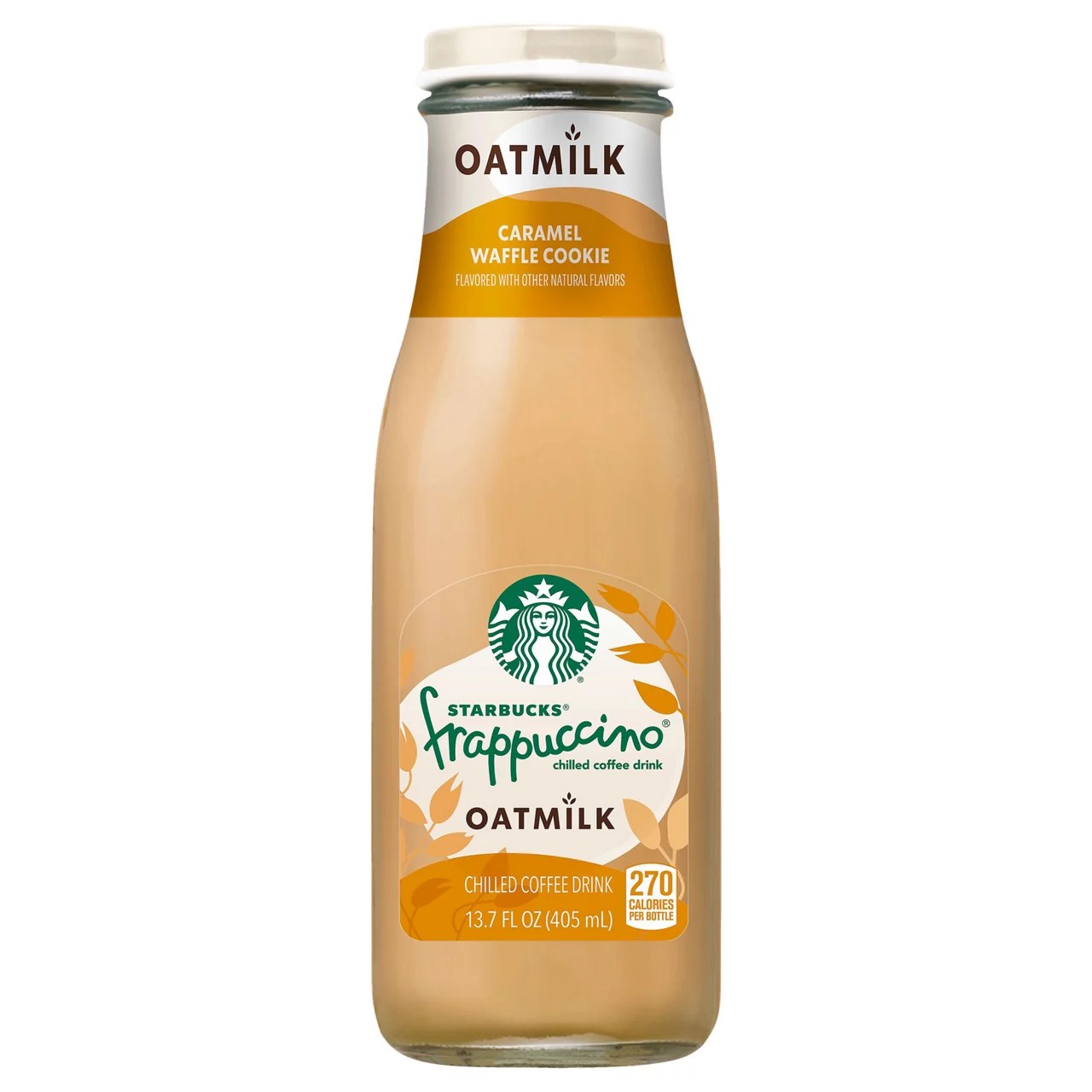 Starbucks Caramel Waffle Cookie Oatmilk Chilled Frappuccino Drink, 13.7