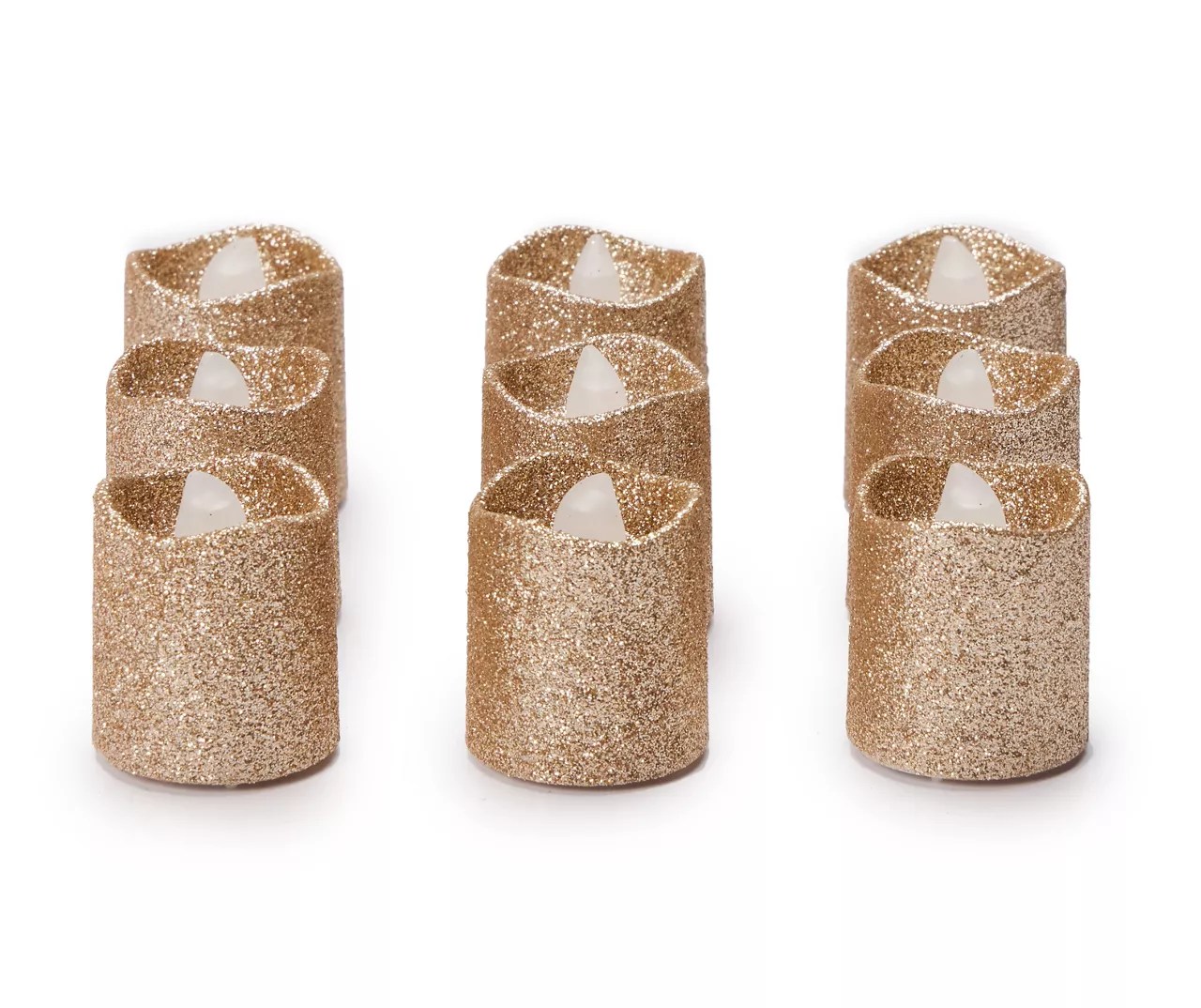 Gold Glitter LED Votives, 9Pack Big Lots