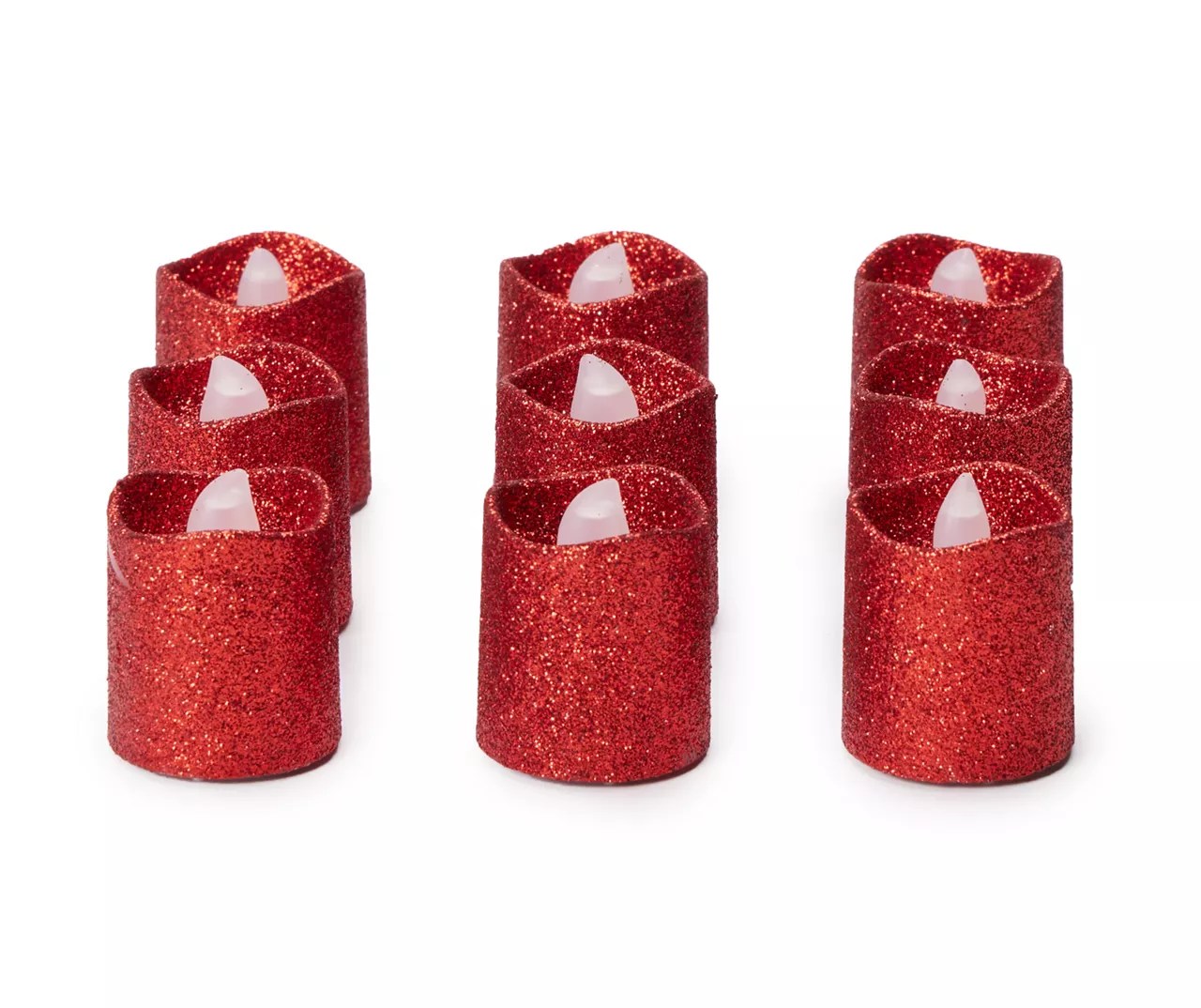 Red Glitter LED Votives, 9Pack Big Lots
