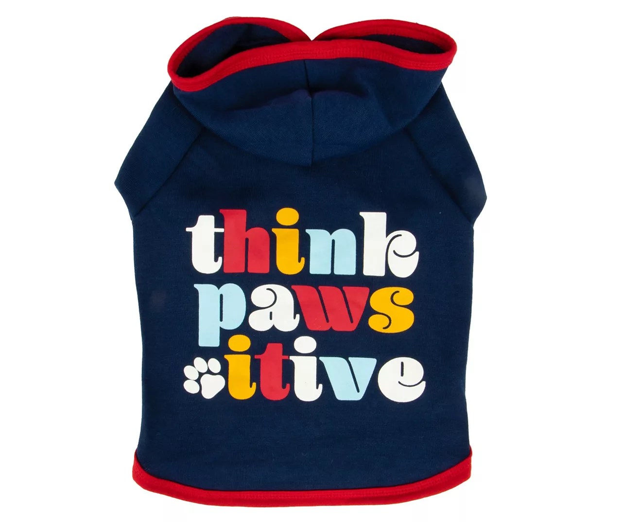 Simply Dog Pet "Think Pawsitive" Blue Hoodie Big Lots