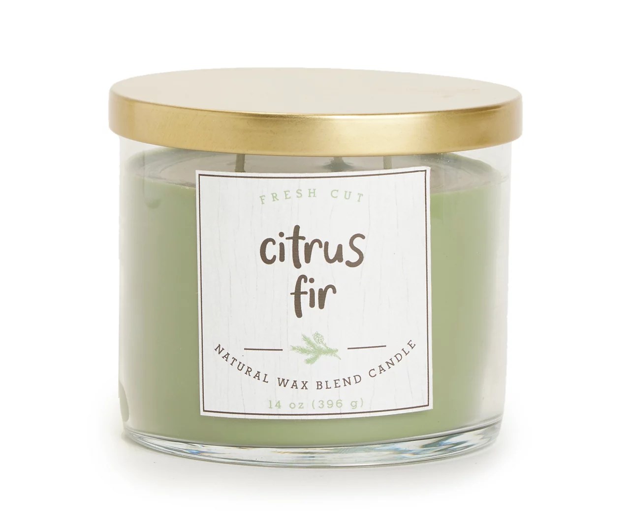 Citrus Fir Light Green 3Wick Jar Candle, 14 oz. Big Lots