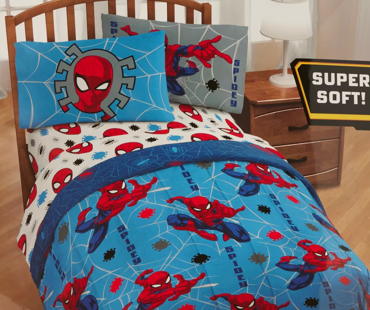 Blue & Red Spidey Twin Comforter Big Lots