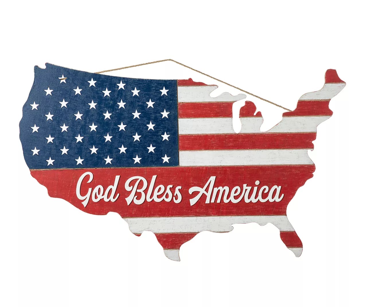 Glitzhome "God Bless America" America Map Hanging Wall Decor Big Lots