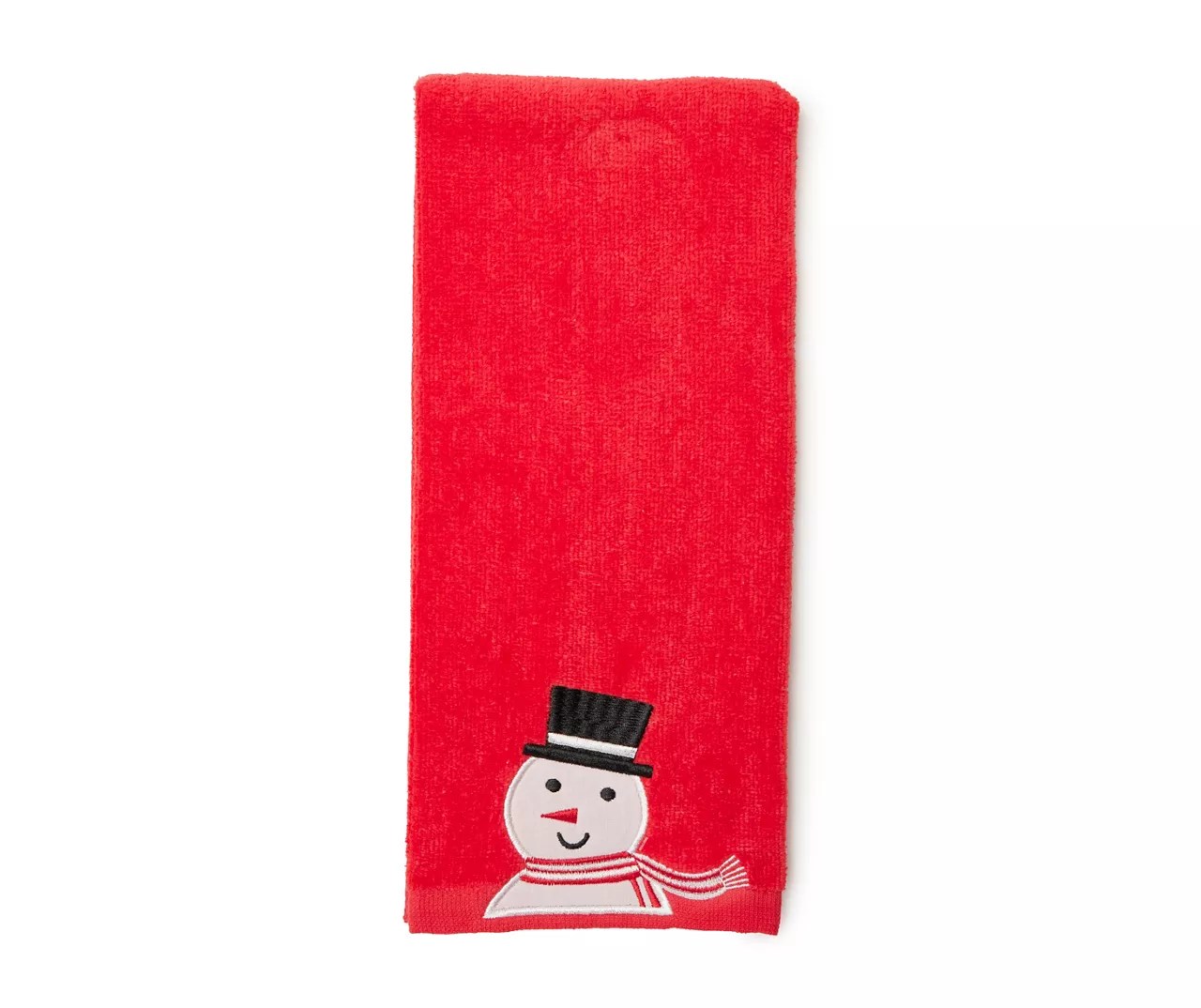 Winter Wonder Lane Home for the Holidays Red Jolly Snowman Embroidered