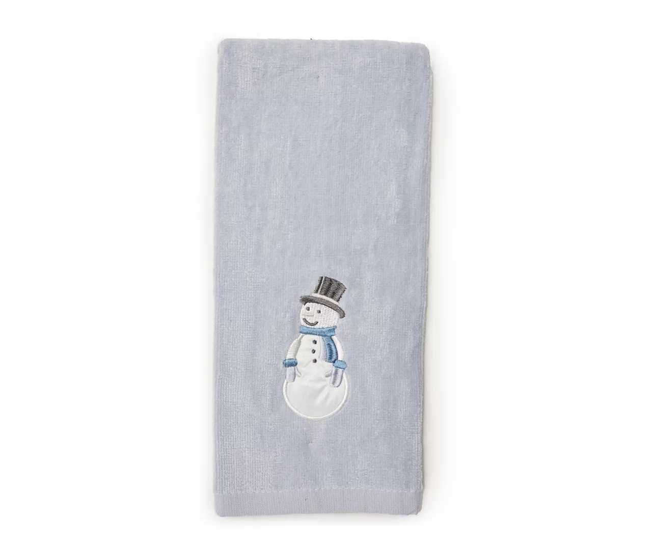 Winter Wonder Lane Arctic Enchantment Light Blue Snowman Embroidered