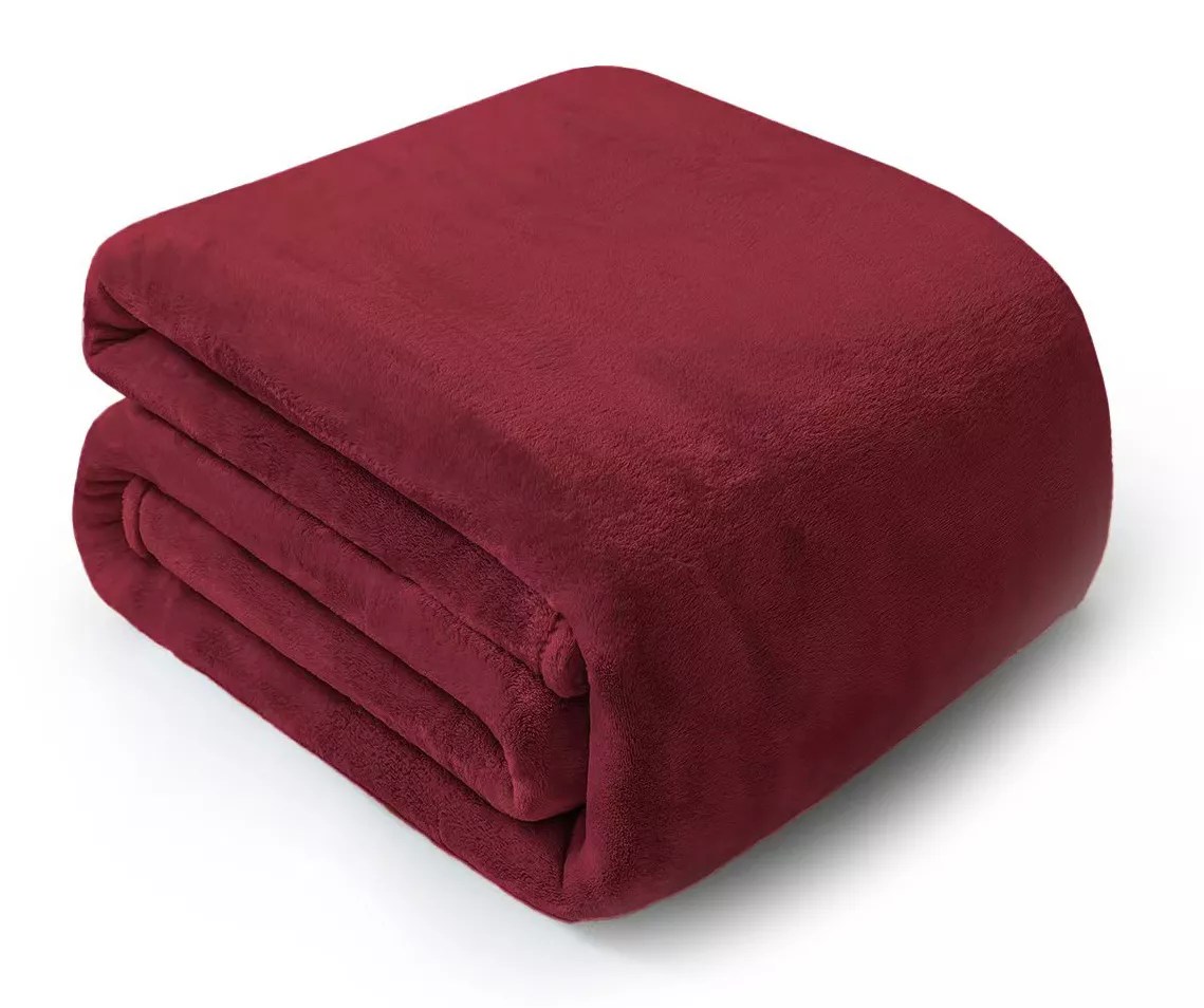 Broyhill Tibetan Red Velvet Plush Twin/Full Blanket Big Lots