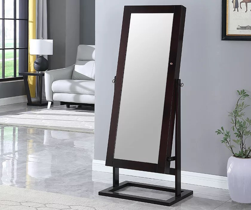 Real Living Espresso Cheval Mirror Armoire Big Lots