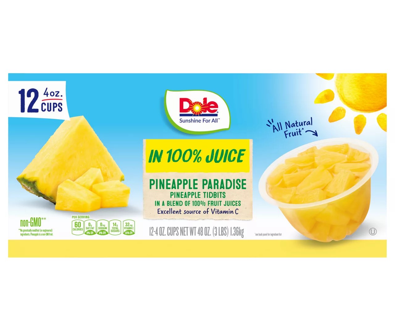 Dole Pineapple Paradise in 100 Fruit Juice, 12Pack Big Lots