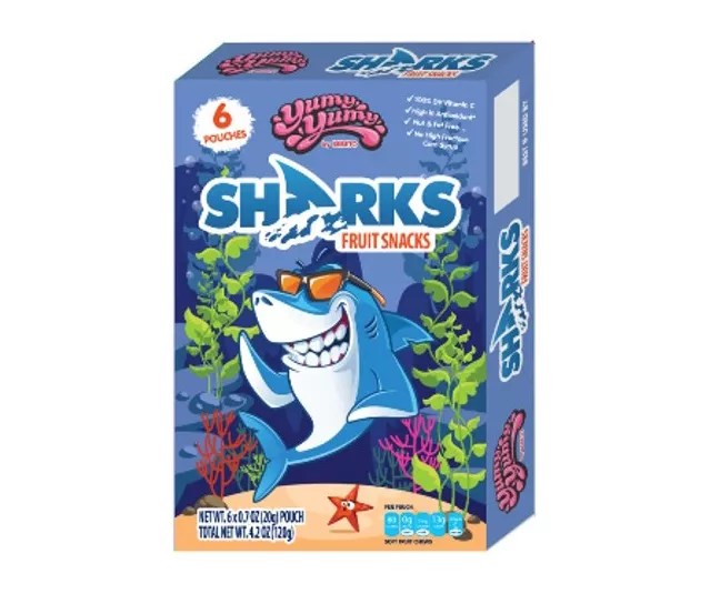 Yummy Yummy Sharks Fruit Snacks, 6Pack Big Lots