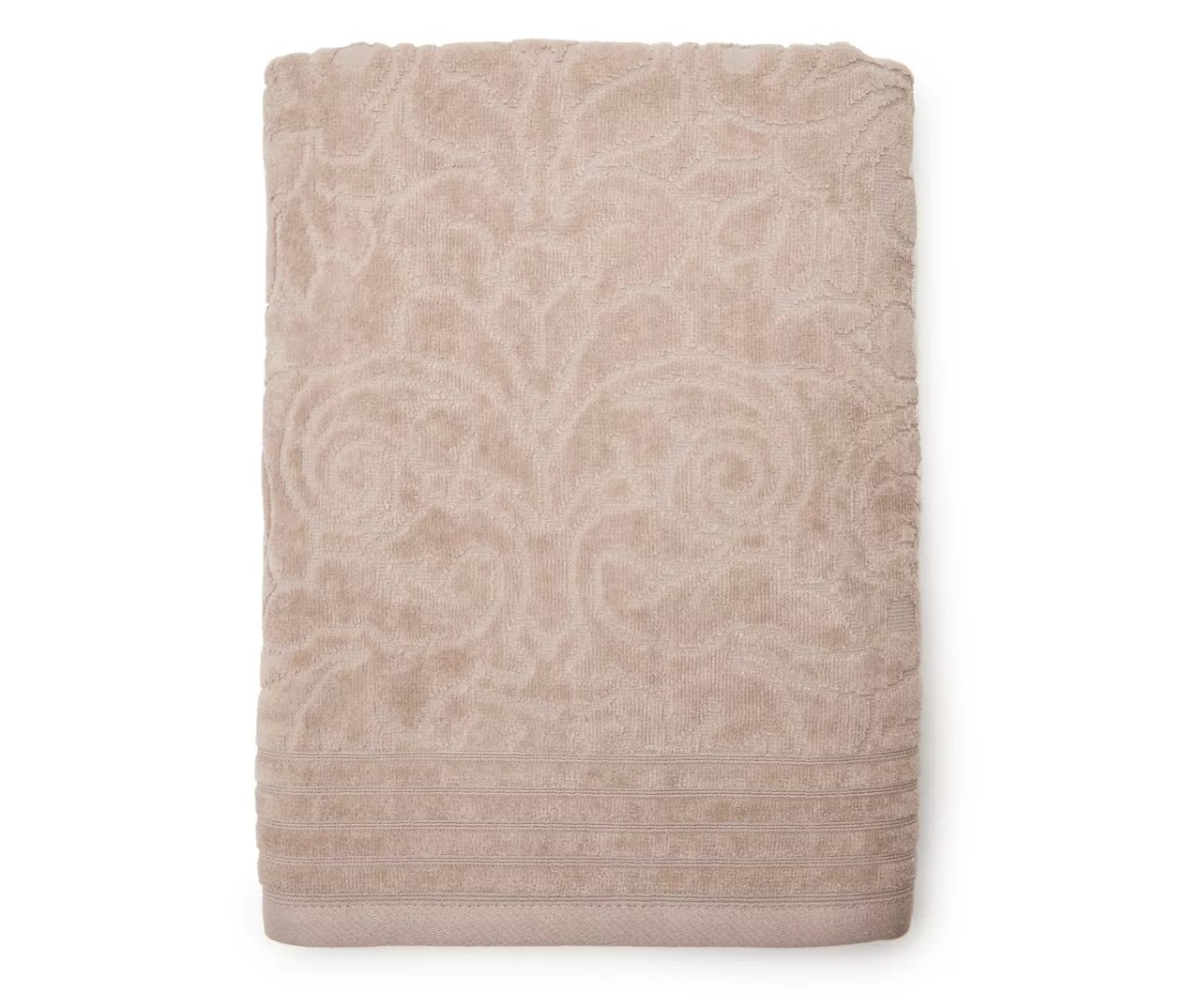 Broyhill Warm Gray Damask Jacquard Velour Bath Towel Big Lots