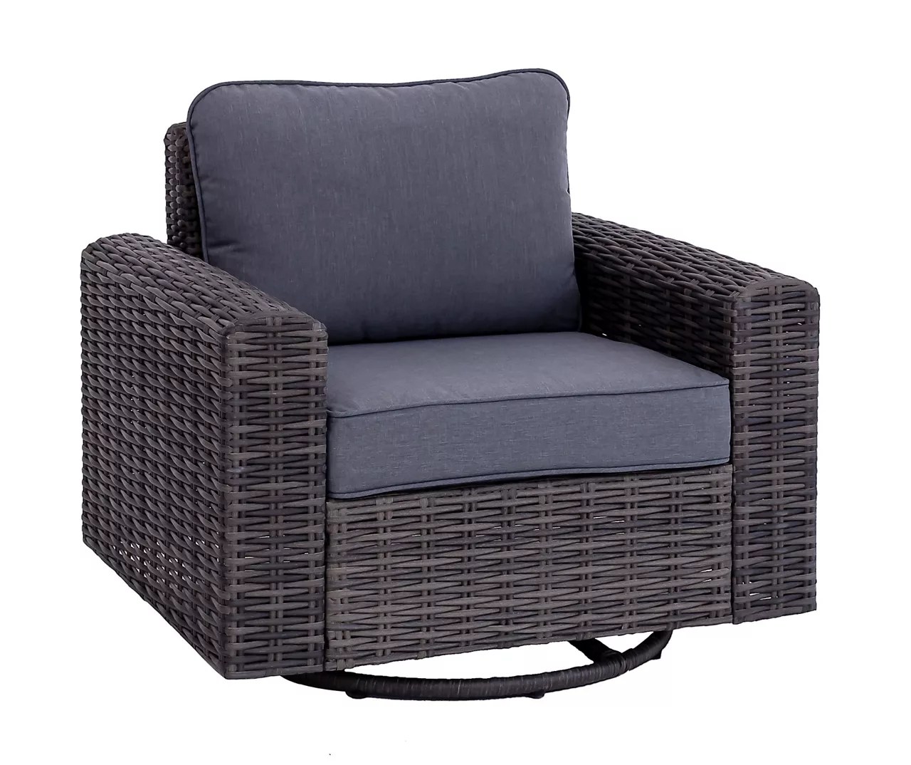 Broyhill Broyhill Pembroke AllWeather Wicker Cushioned Patio Swivel Glider Chair Big Lots