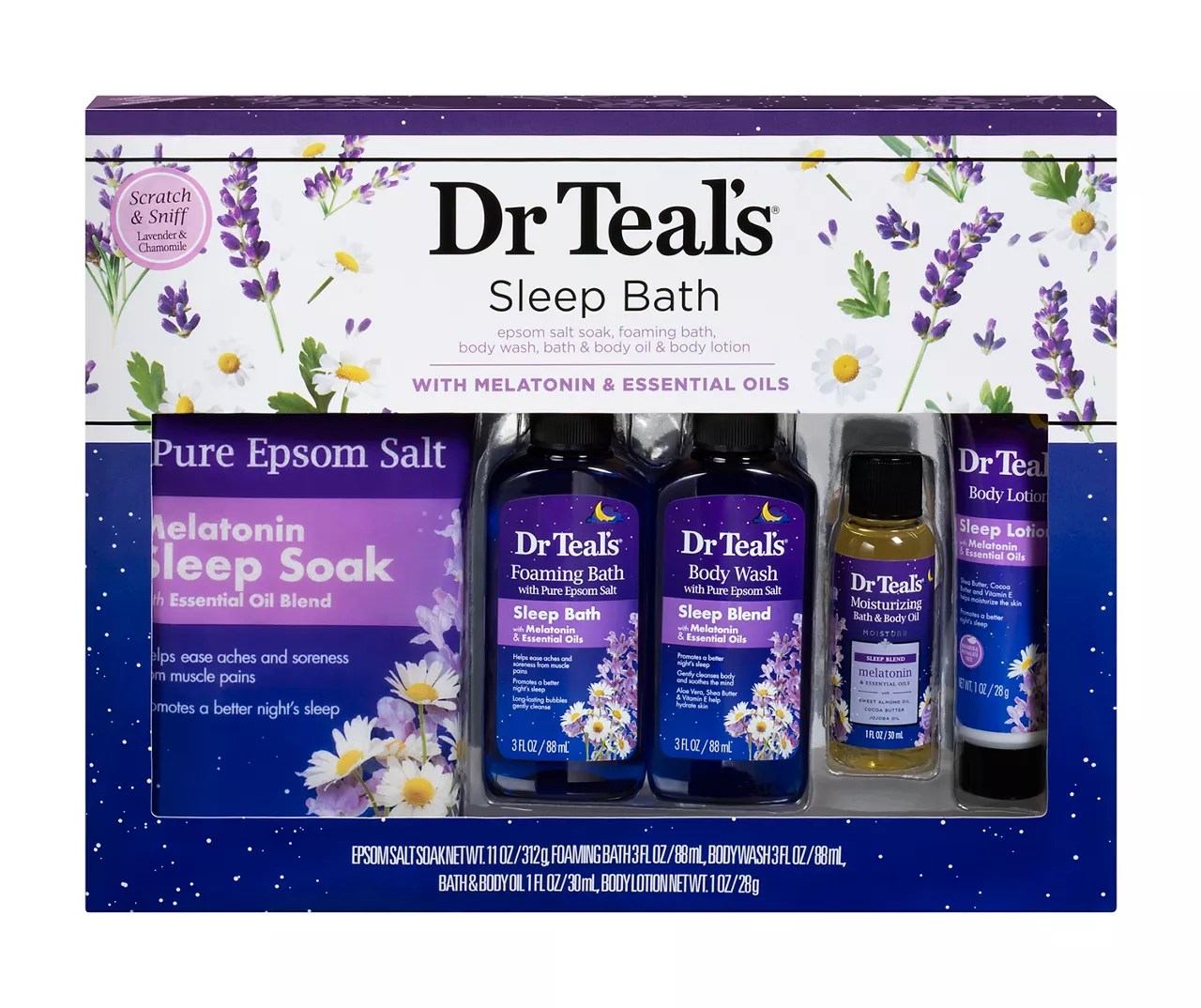 Dr Teal's Melatonin Sleep Bath 5Piece Gift Set Big Lots
