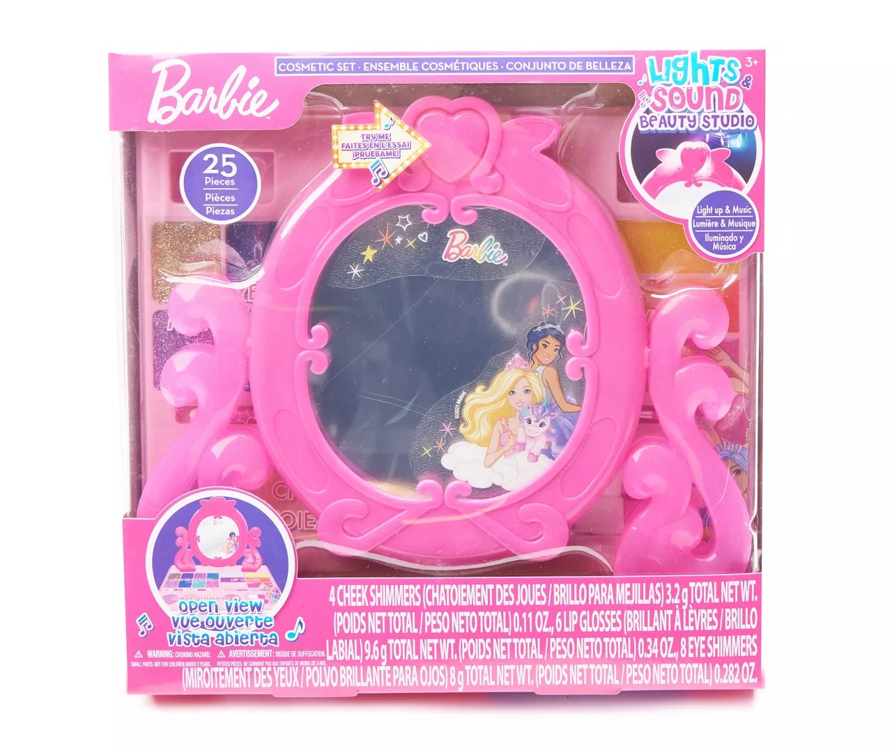 Barbie Lights & Sounds 25Piece Cosmetic Vanity Set Big Lots