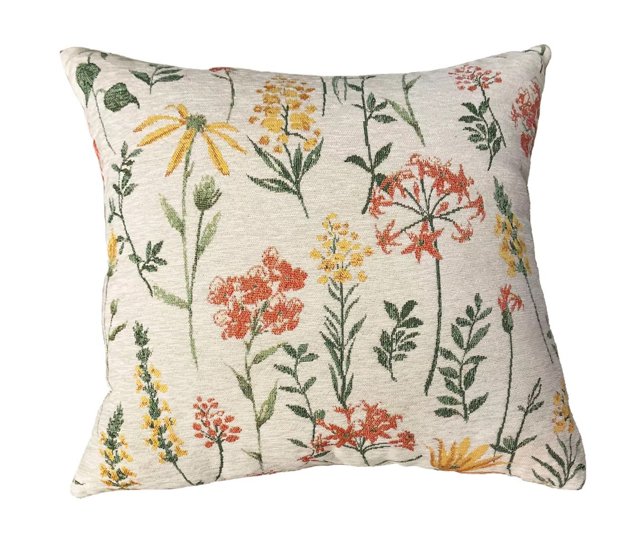Beige & Coral Botanical Throw Pillow Big Lots