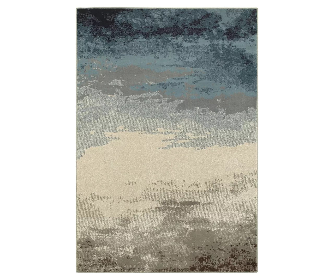 Linch Blue & Beige Abstract Area Rug Big Lots