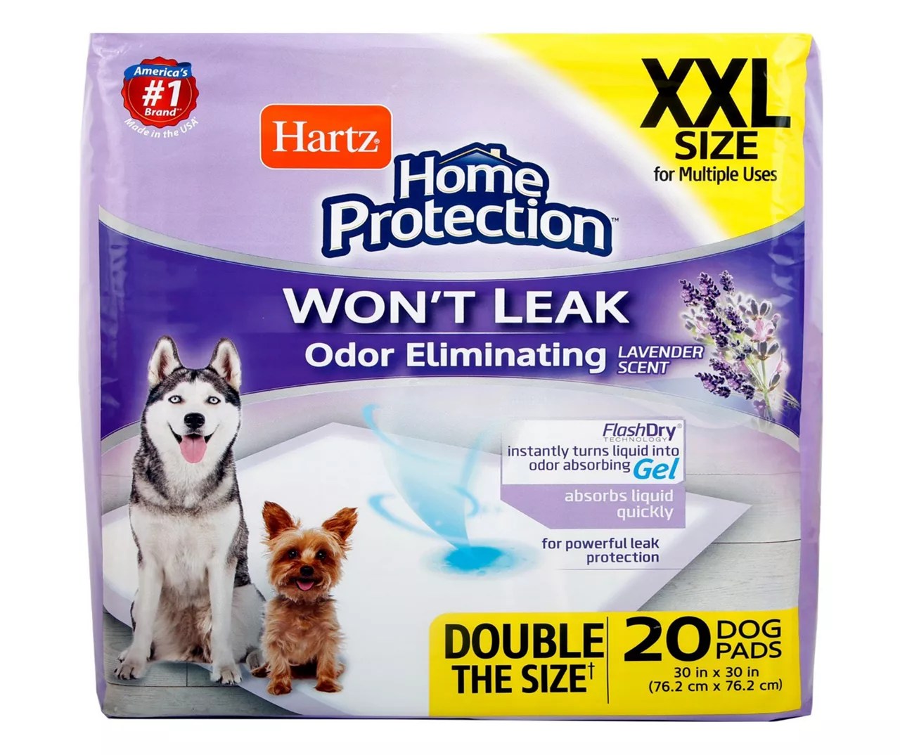 Hartz Lavender XXL Flash Dry Puppy Pads, 20Count Big Lots