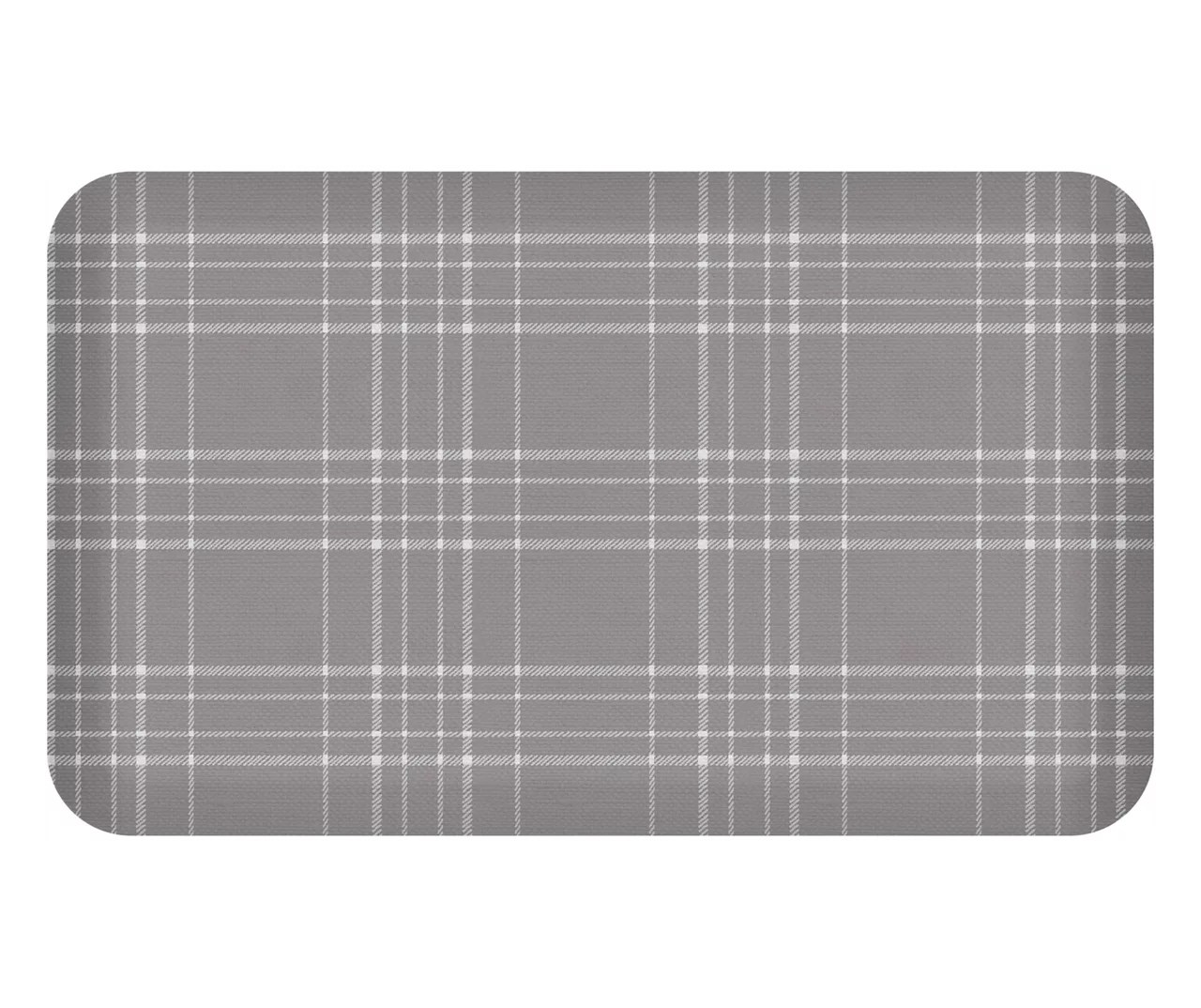 Charcoal Plaid Deluxe Cushion Comfort Kitchen Mat Big Lots