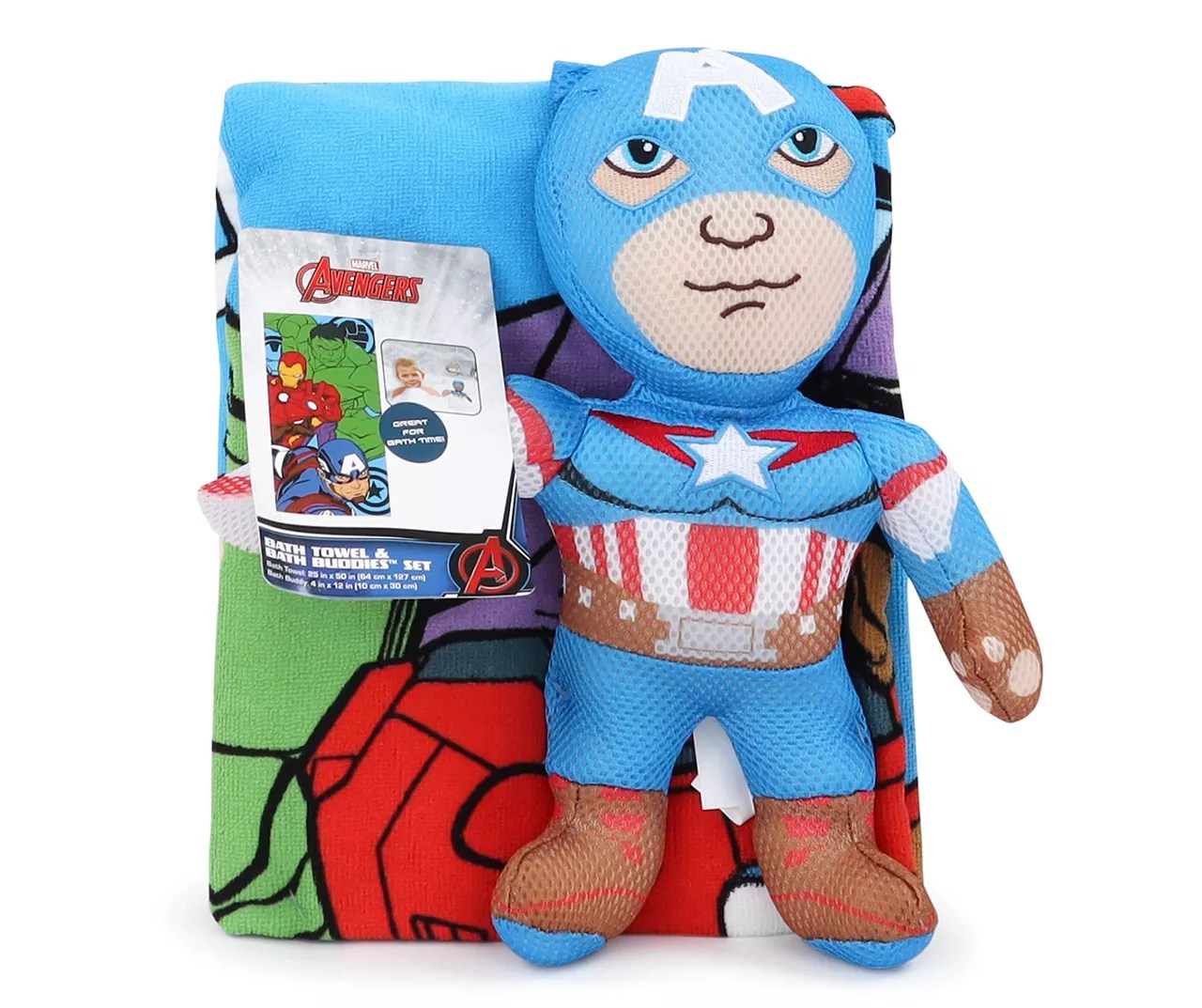 Marvel Green & Blue Avengers Bath Towel & Bath Buddy Set Big Lots