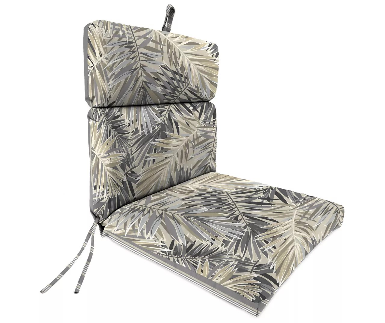 Jordan Manufacturing Latigo Marzipan Gray Palm Reversible Outdoor Chair