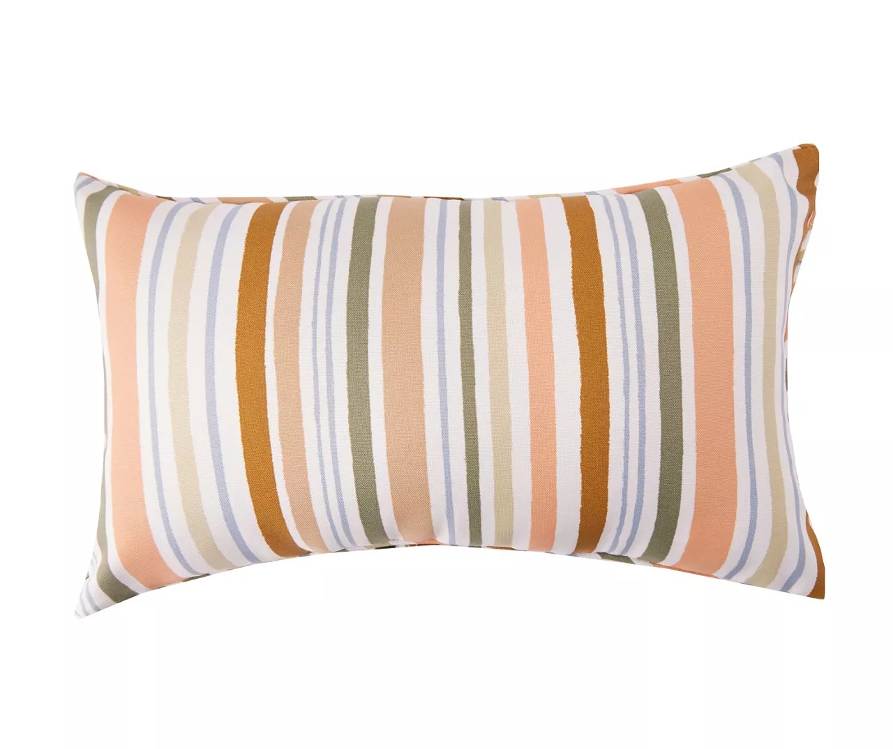 Tan & White Stripe Outdoor Lumbar Throw Pillow Big Lots