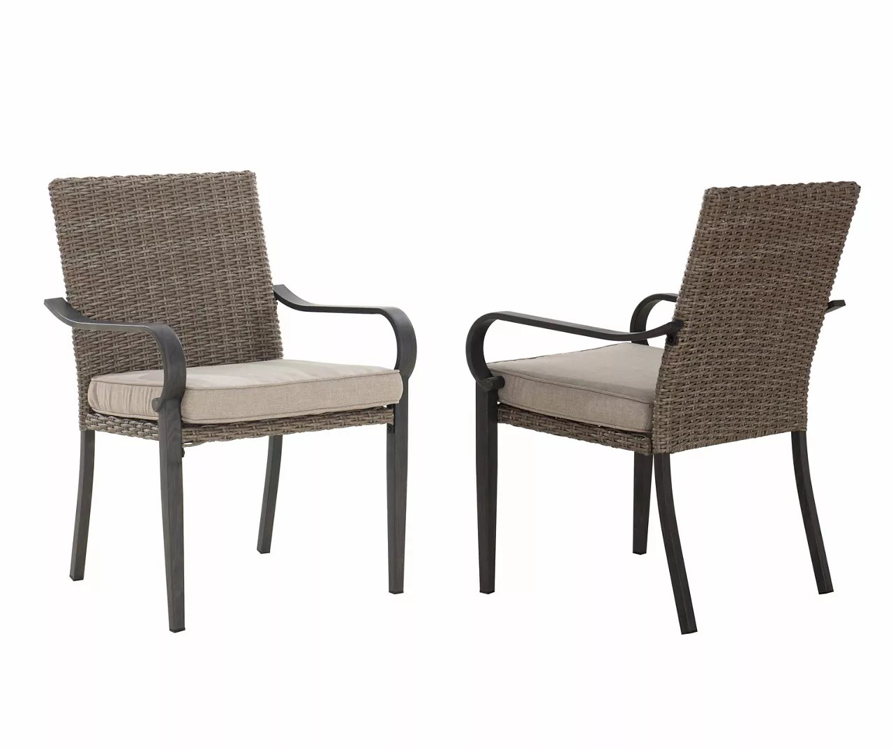 Broyhill Broyhill Yorktown Wicker Cushioned Patio Dining Chairs, 2Pack