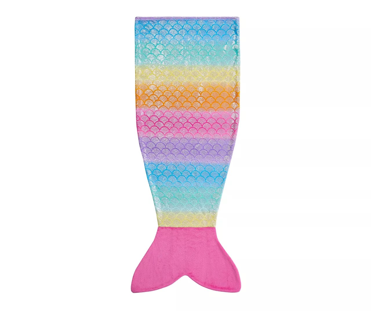 Dream Street Pink & Rainbow Shimmer Kids' Mermaid Tail Blanket Big Lots