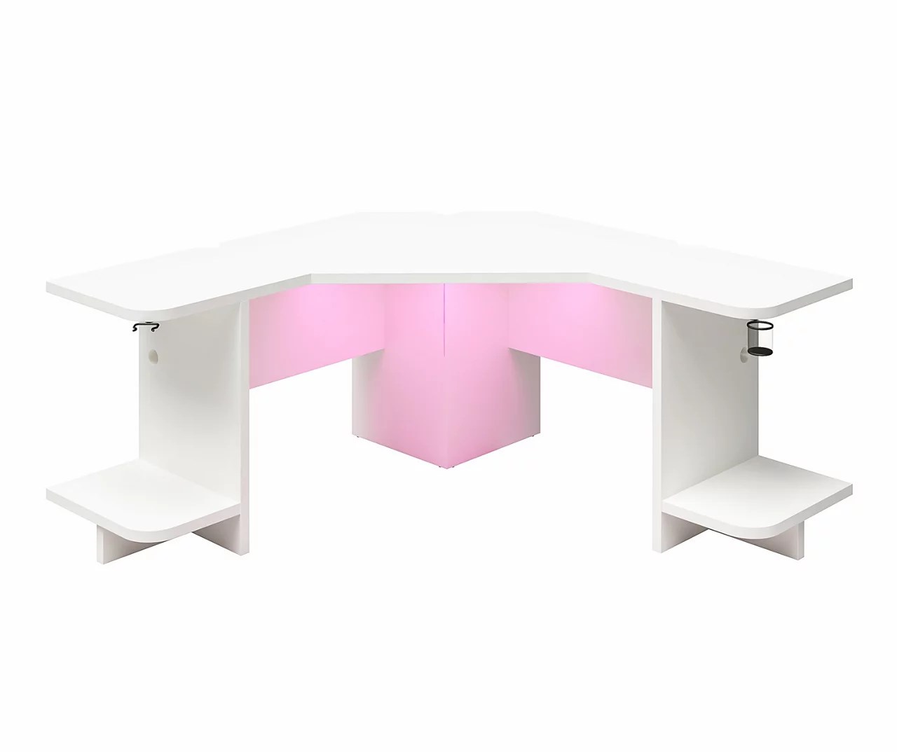 NTense Mod White LED Corner Gaming Desk Big Lots