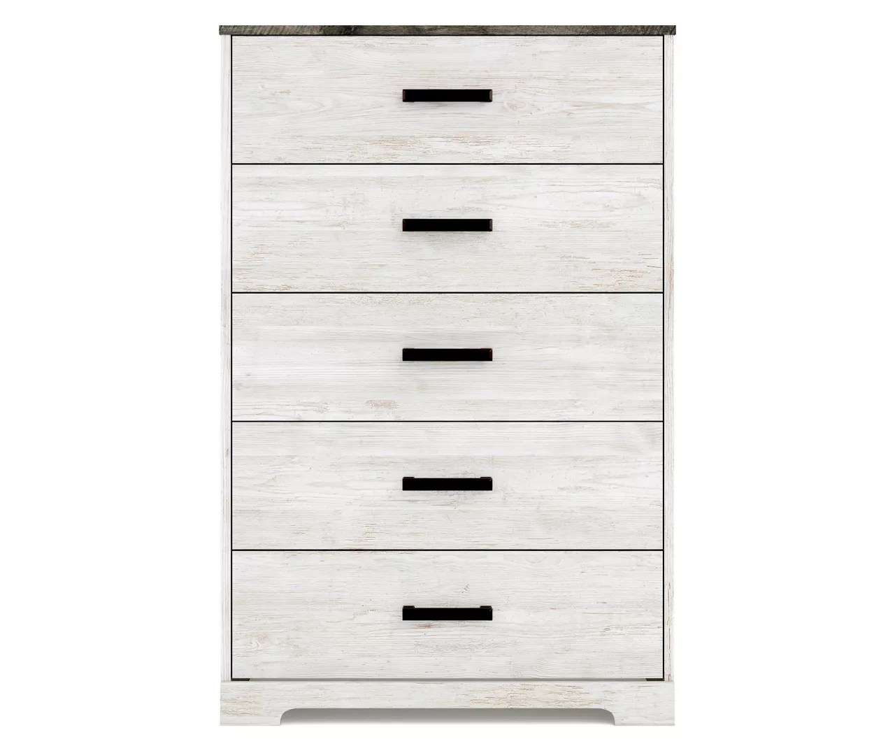 Signature Design By Ashley Shawburn Whitewash & Charcoal 5Drawer
