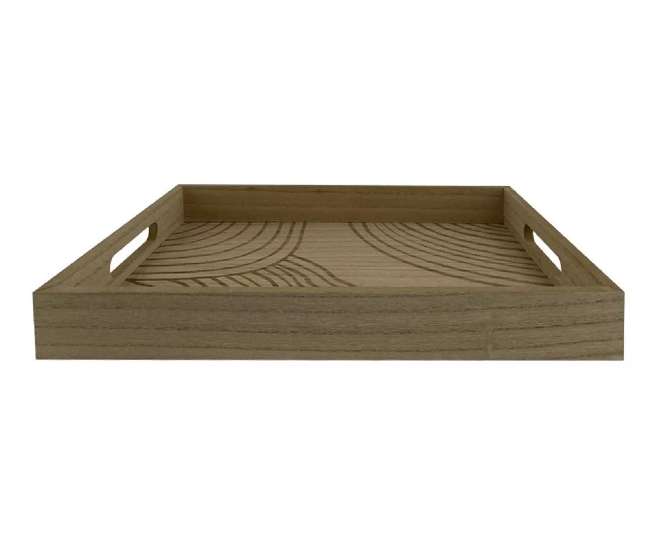 Real Living Zenspired Brown Carved Arch Wood Tray Big Lots