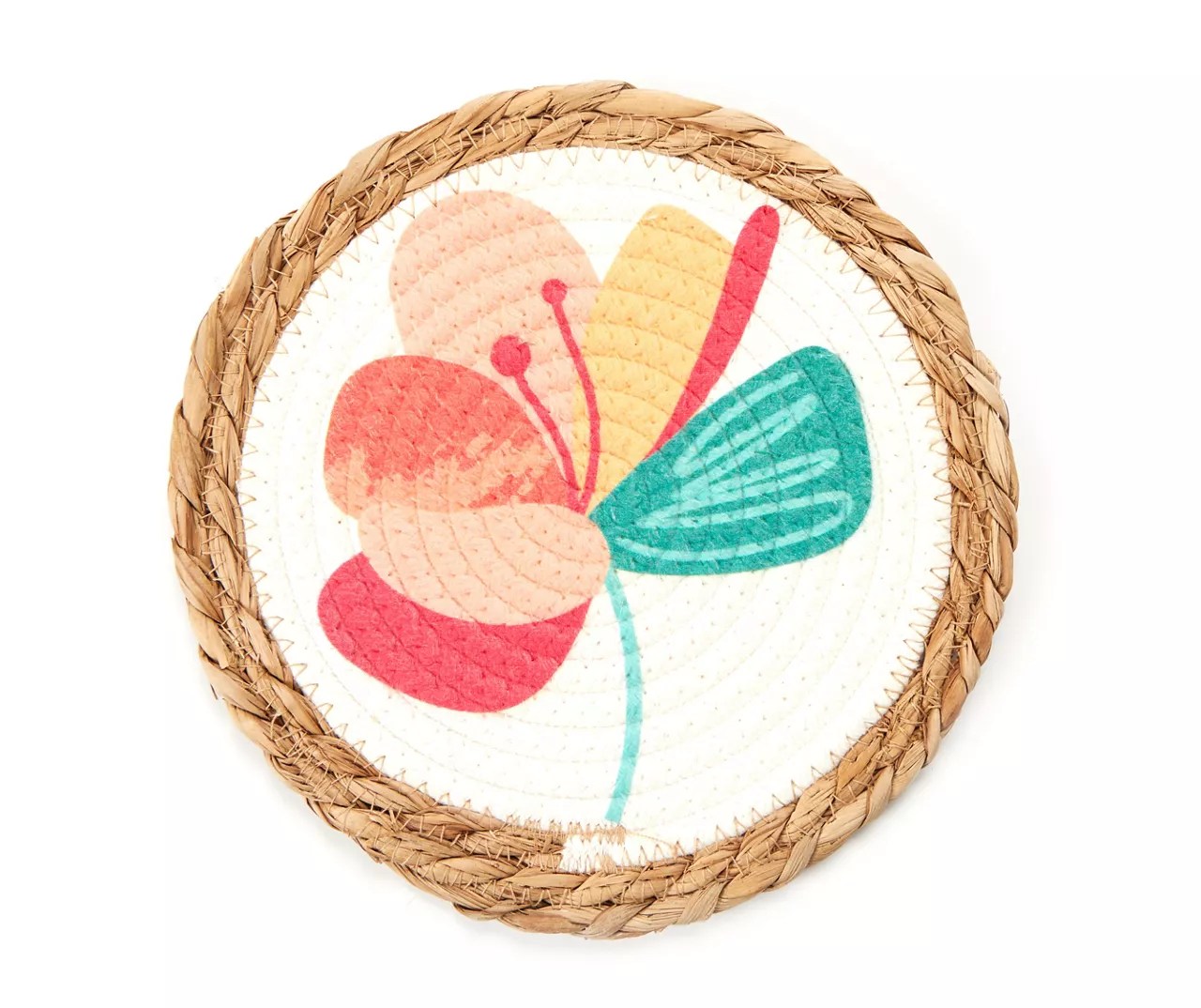 Floral Woven Round Decorative Wall Mat Big Lots