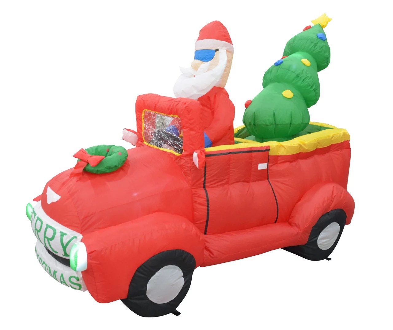 Jeco Red Santa Truck Inflatable Décor, (7') Big Lots