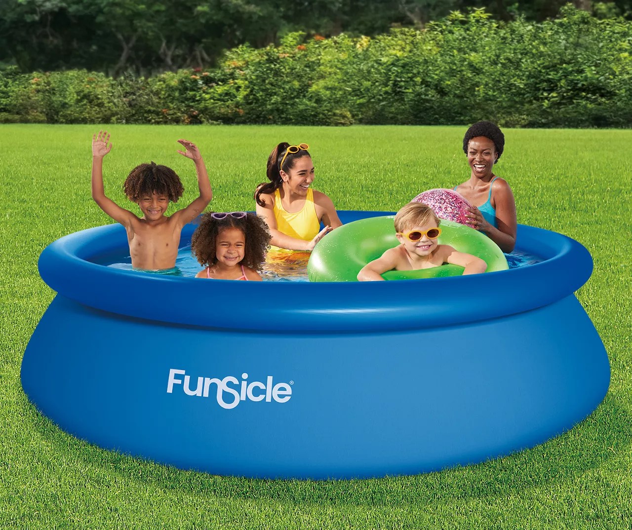 Funsicle 10' x 30" Blue QuickSet Inflatable Ring Above-Ground Pool
