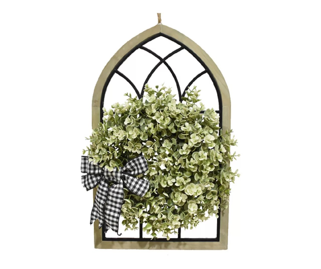 Arch Window & Greenery Wreath Hanging Wall Decor Big Lots