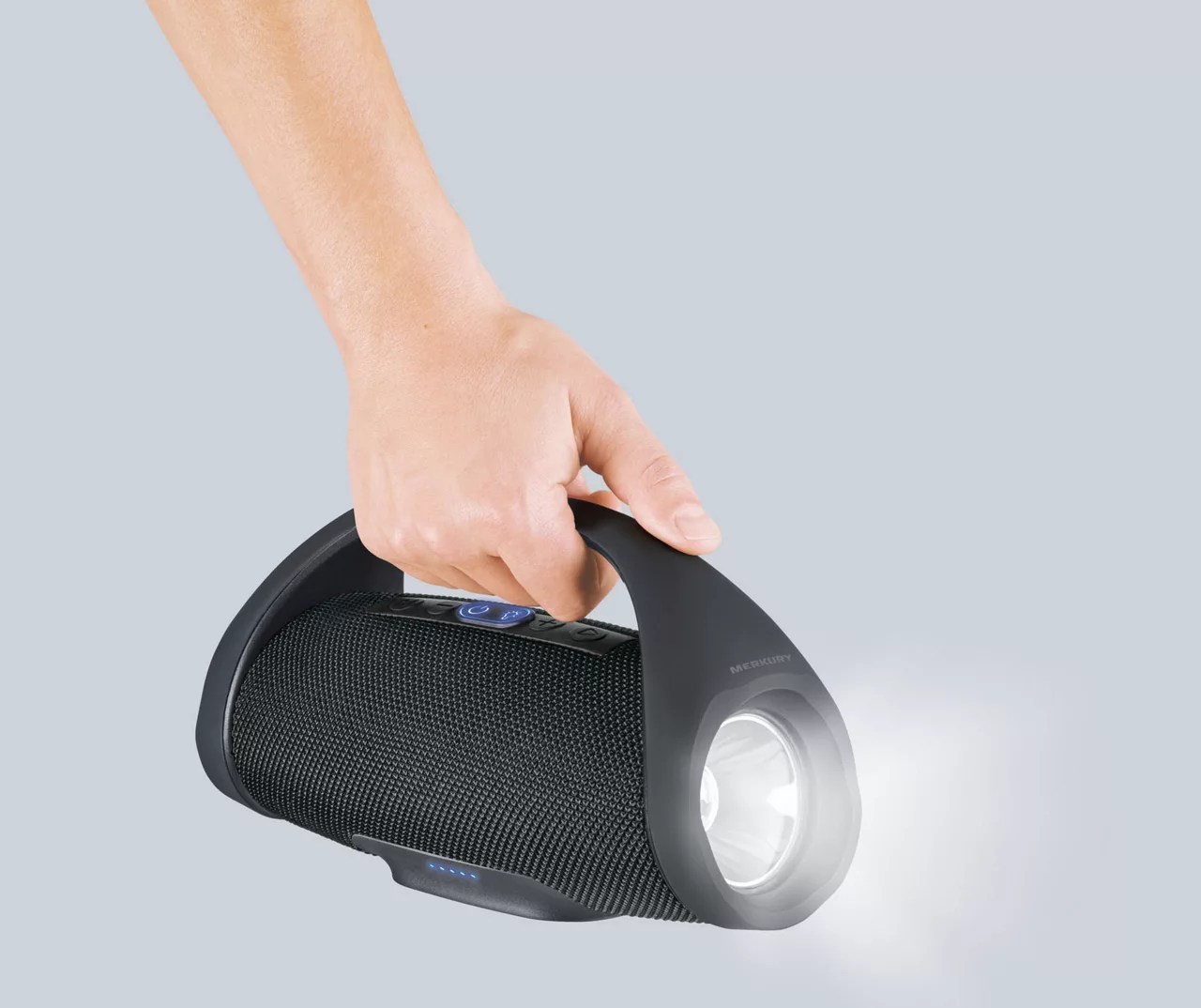 Merkury Black Flashlight & Bluetooth Speaker | Big Lots